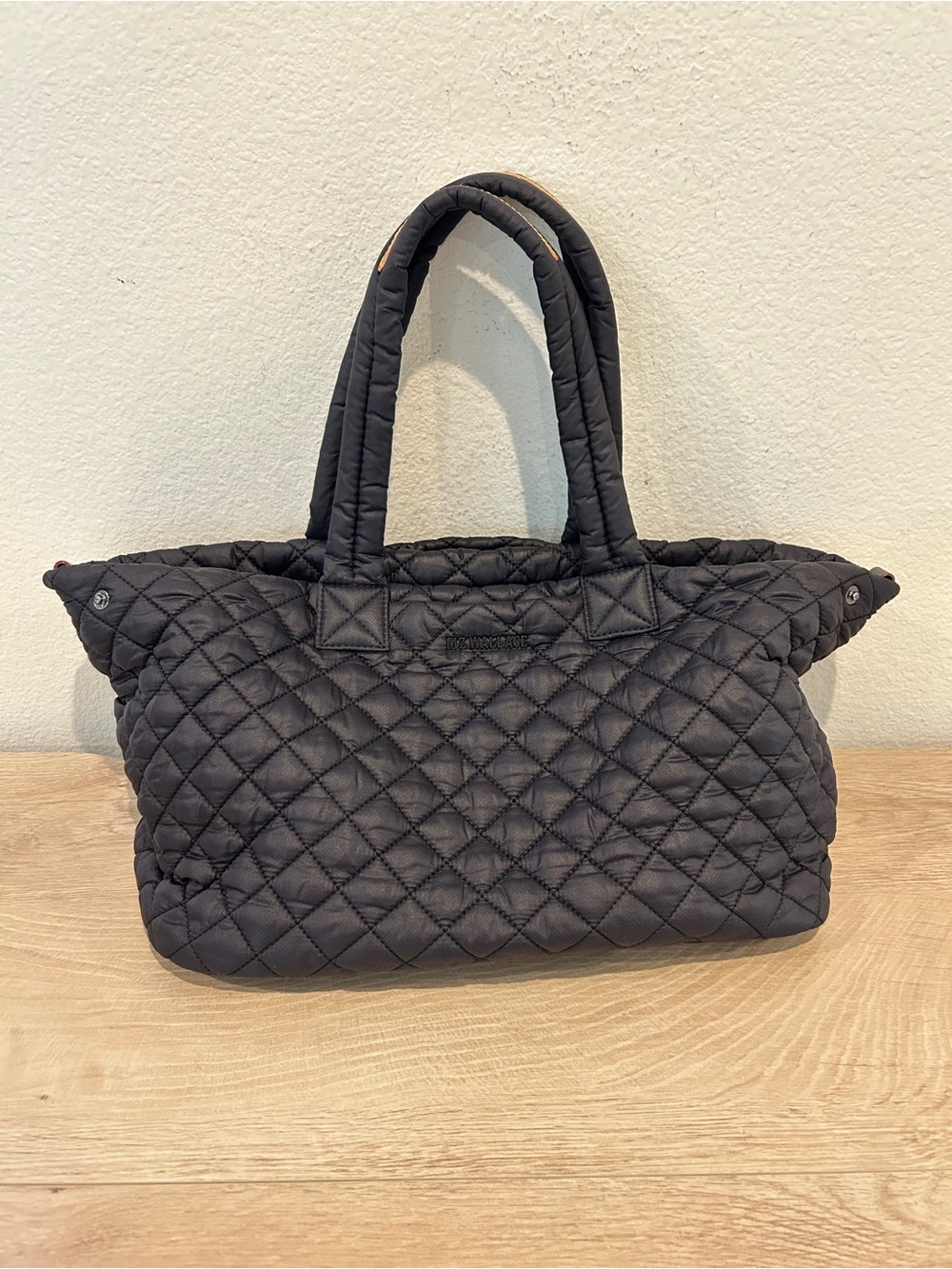 New with Flaw MZ Wallace Medium Metro City Tote in Black, $255 Retail